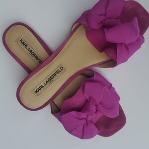 Karl Lagerfeld Mules suede hot pink 8